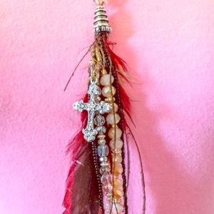 Handmade feather necklaces